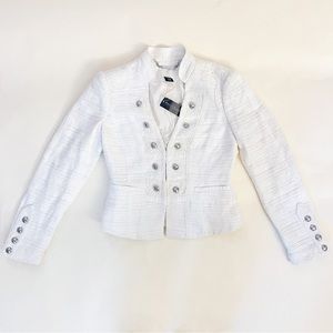 White House Black Market White Lace Jacket